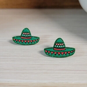 MEXICAN HAT STUD EARRINGS